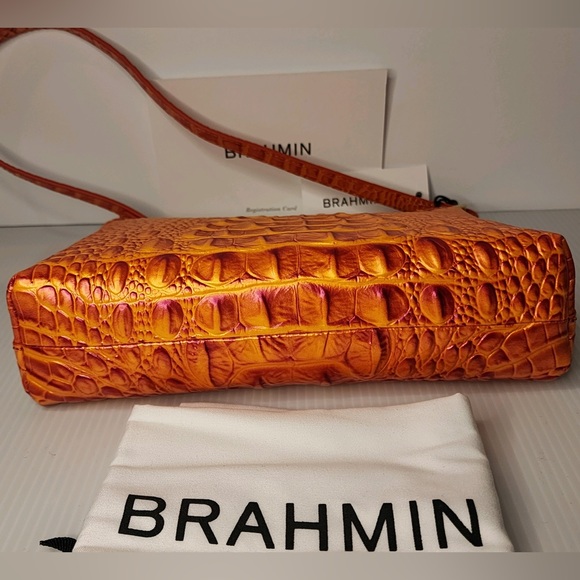 BRAHMIN LORELEI Genuine Crock Embossed Genuine Leather Shoulder Bag - Picture 4 of 16